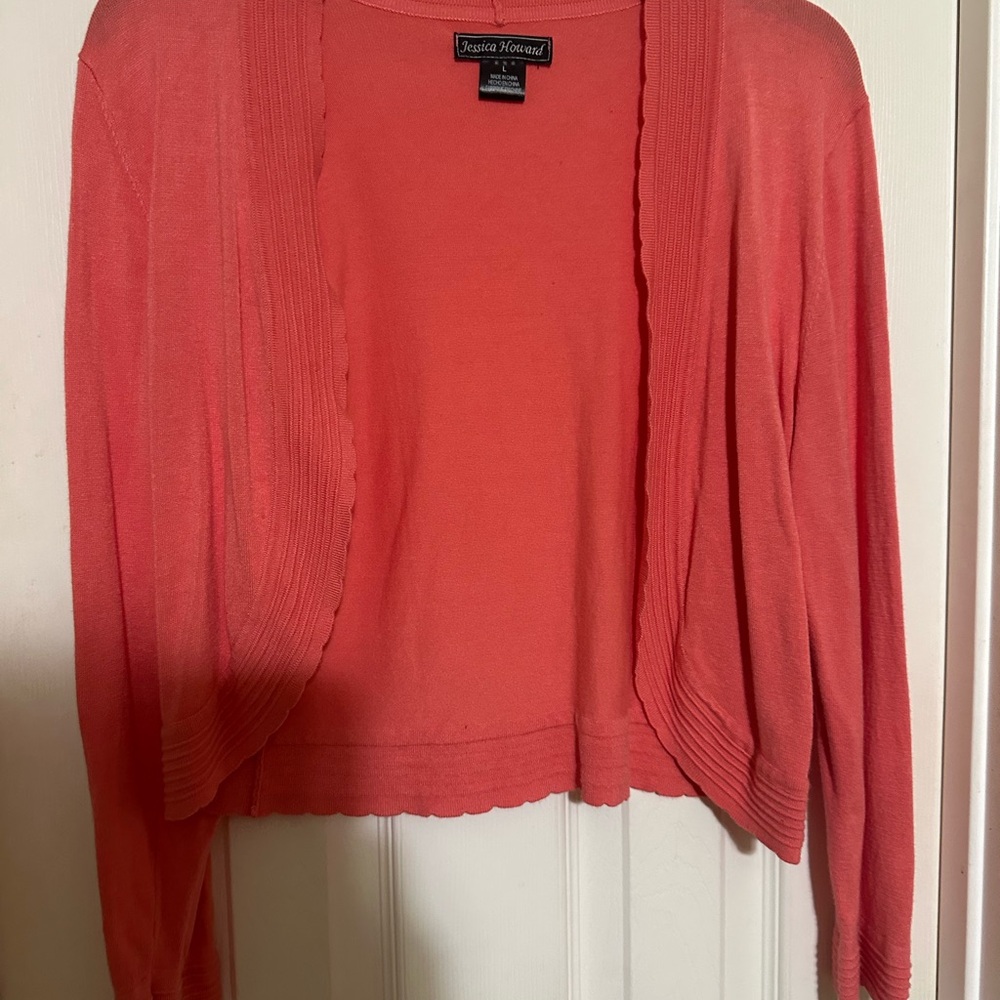 Jessica Howard Vibrant Coral Cardigan